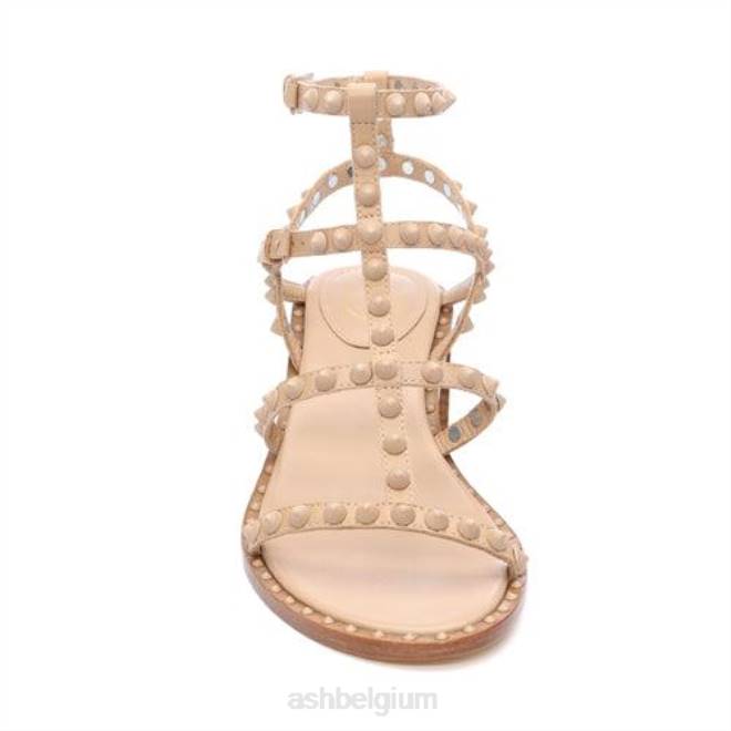 Jen bis sandaal met blokhak en studs vrouwen huid sandalenASH PRRX71