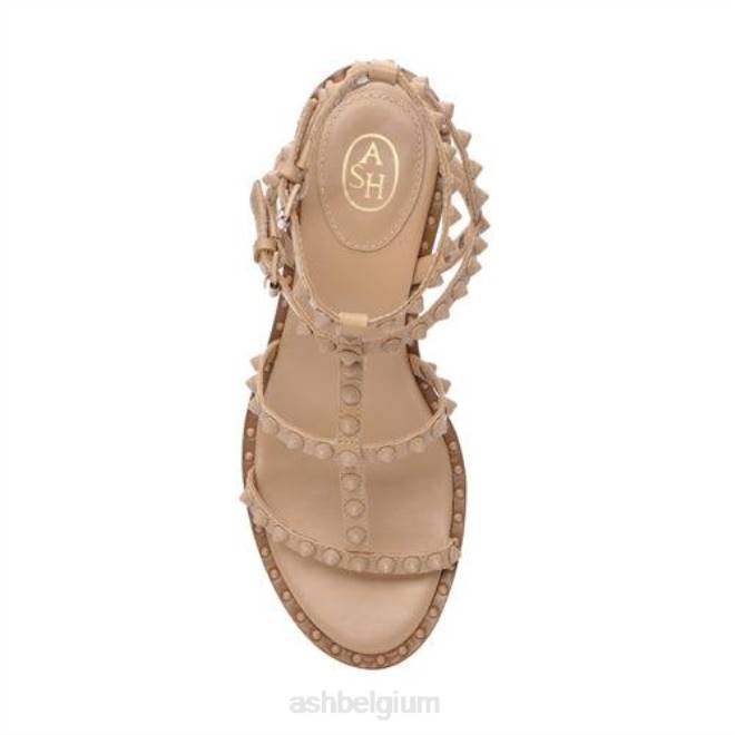 Jen bis sandaal met blokhak en studs vrouwen huid sandalenASH PRRX71