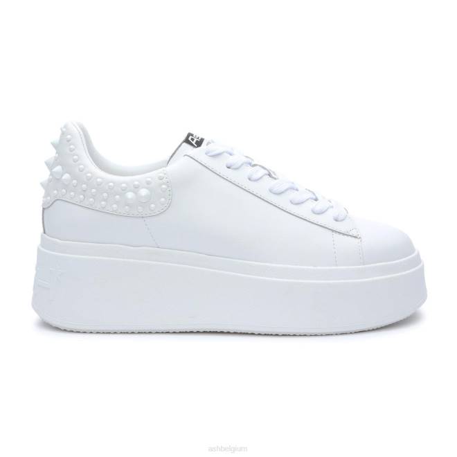 Moby studs sneaker met platform studs vrouwen wit sportschoenenASH PRRX4