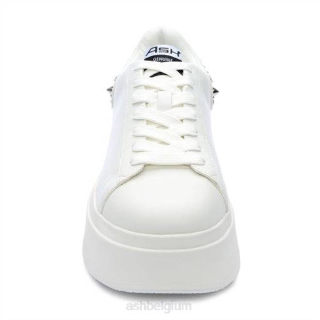 Moby studs sneaker met platform studs vrouwen wit zilver sportschoenenASH PRRX2