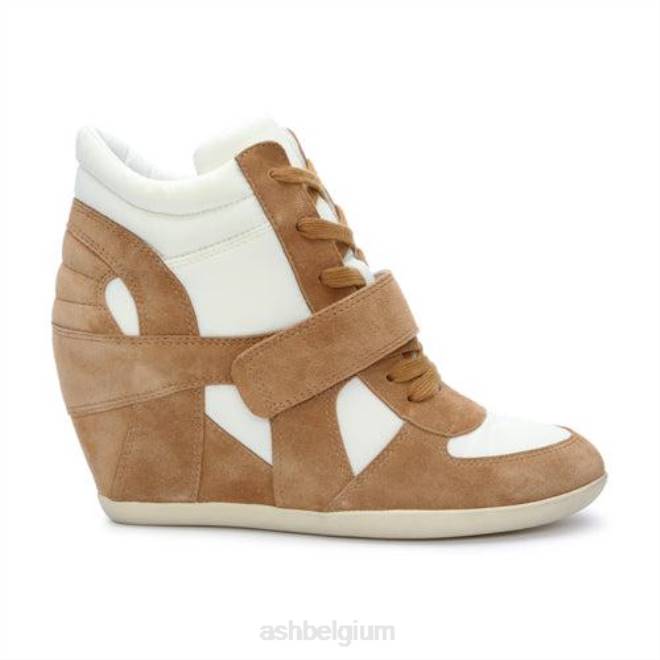 bowie bis wedge sneaker vrouwen goudbruin/gebroken wit sportschoenenASH PRRX22