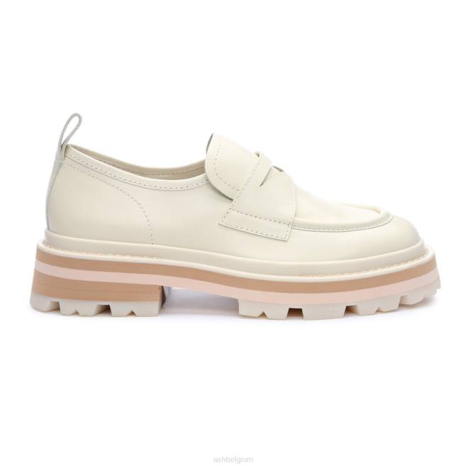 genial bis penny loafer met plateauzool vrouwen talk/zwart instappersASH PRRX1