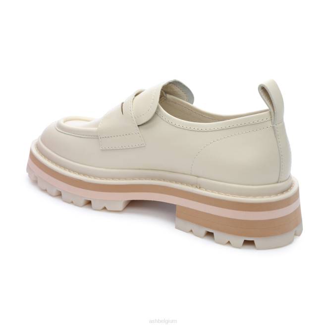 genial bis penny loafer met plateauzool vrouwen talk/zwart instappersASH PRRX1