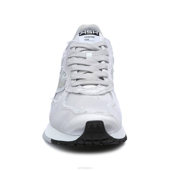 giftige satijnen fashion sneaker vrouwen zilver sportschoenenASH PRRX21