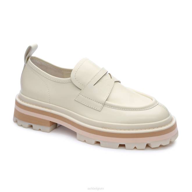 genial bis penny loafer met plateauzool vrouwen talk/zwart instappersASH PRRX1