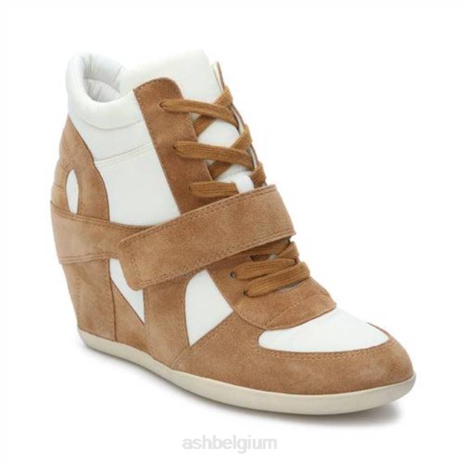 bowie bis wedge sneaker vrouwen goudbruin/gebroken wit sportschoenenASH PRRX22