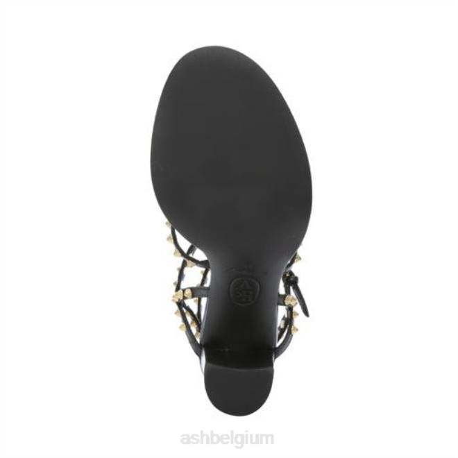 kenia sandaal met hoge hak en studs vrouwen zwart sandalenASH PRRX44