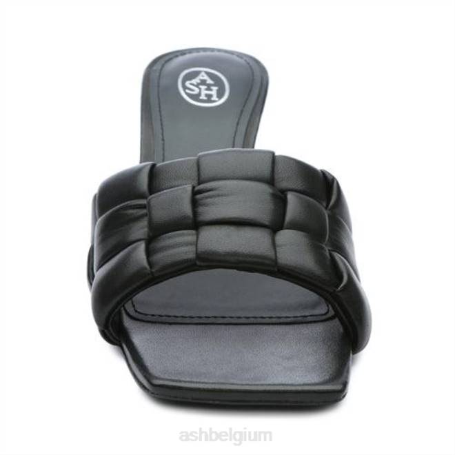 kim geweven sandaal met kittenhiel vrouwen zwart sandalenASH PRRX83