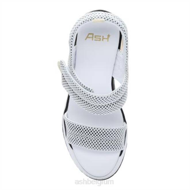 kosmos platform wedge sandaal vrouwen wit zilver sandalenASH PRRX34