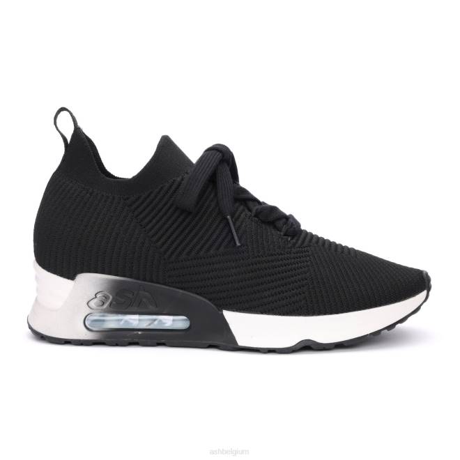 larsen veter mesh sneaker vrouwen zwart sportschoenenASH PRRX18