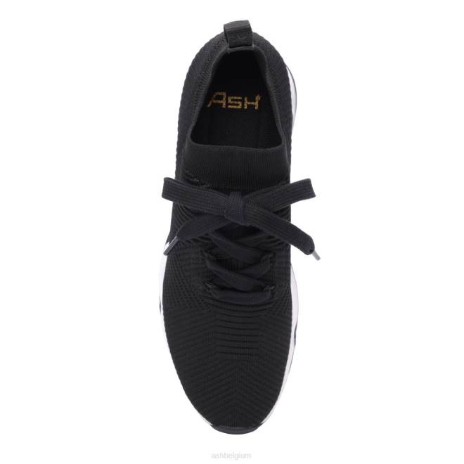 larsen veter mesh sneaker vrouwen zwart sportschoenenASH PRRX18