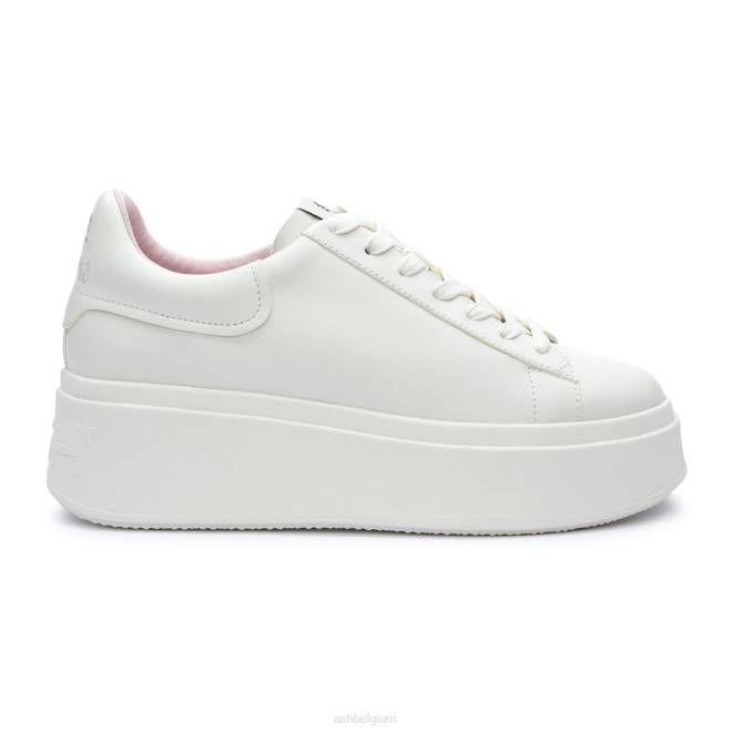 moby be kind platform sneaker vrouwen wit/kristallen roos sportschoenenASH PRRX6