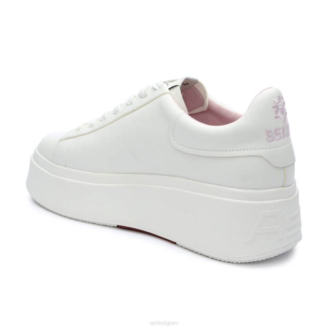 moby be kind platform sneaker vrouwen wit/kristallen roos sportschoenenASH PRRX6
