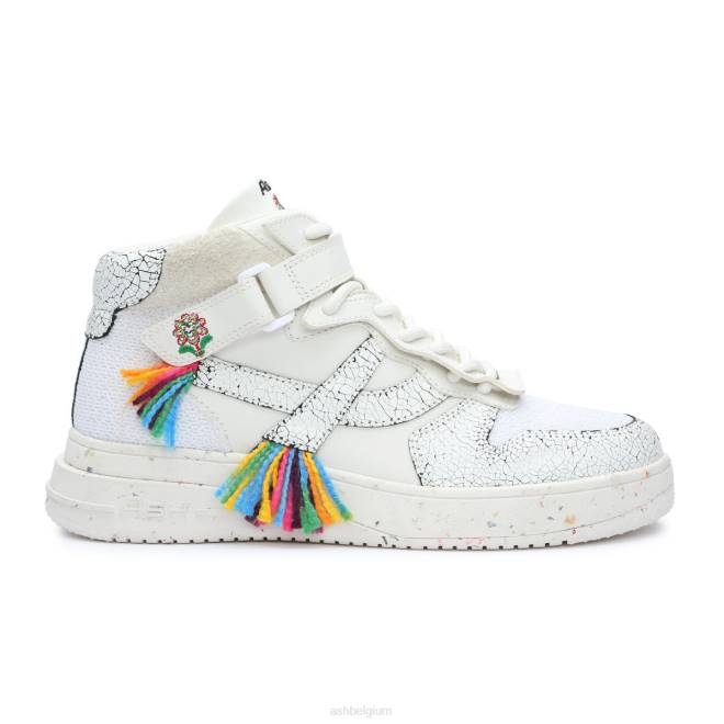 parker regenboog hoge sneaker vrouwen wit/veelkleurig sportschoenenASH PRRX16
