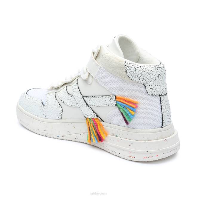 parker regenboog hoge sneaker vrouwen wit/veelkleurig sportschoenenASH PRRX16
