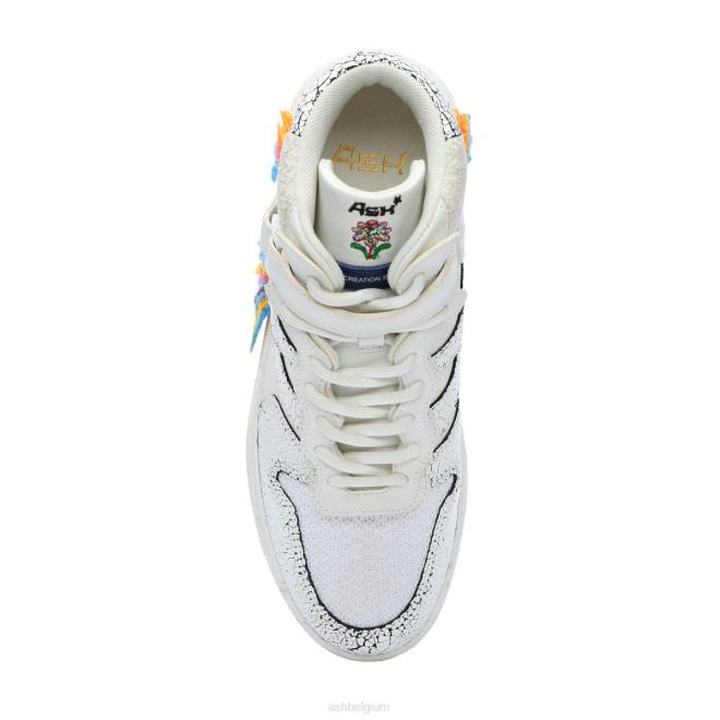 parker regenboog hoge sneaker vrouwen wit/veelkleurig sportschoenenASH PRRX16