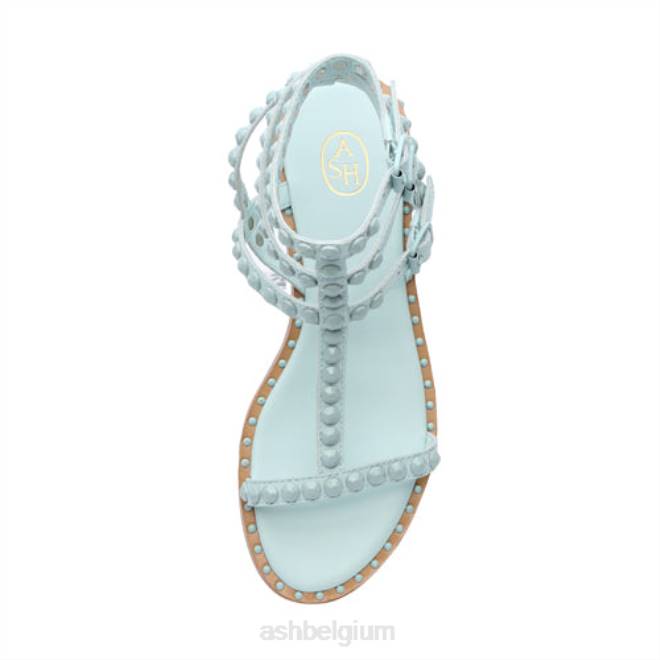 play bis ton-sur-ton bezaaide platte sandaal vrouwen mistig blauw/nevelig blauw sandalenASH PRRX59