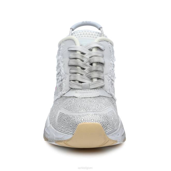 race strass glitter fashion sneaker vrouwen zilver sportschoenenASH PRRX11