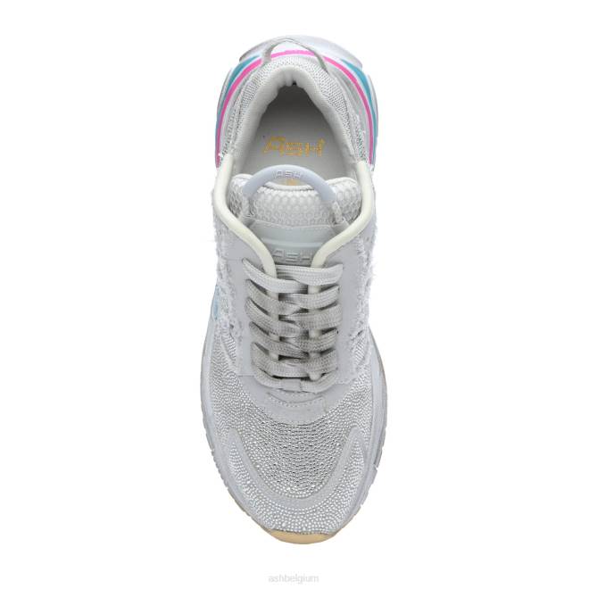 race strass glitter fashion sneaker vrouwen zilver sportschoenenASH PRRX11