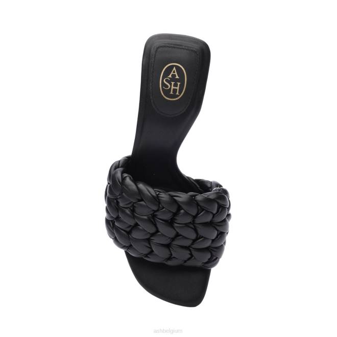 rozen geweven jurk sandaal vrouwen zwart sandalenASH PRRX63