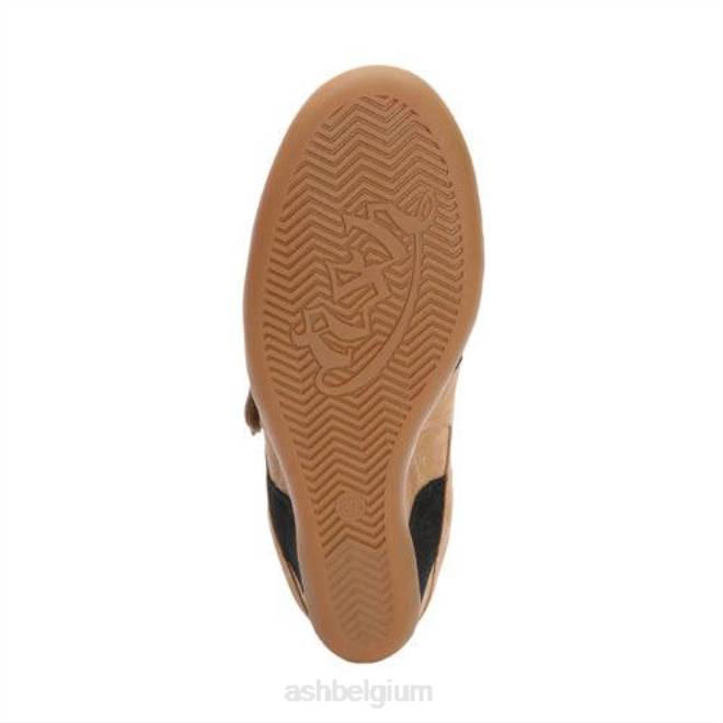 sneaker met bowie-sleehak vrouwen goudbruin/zwart sportschoenenASH PRRX15