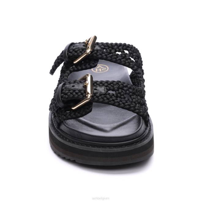 ursula voetbed sandaal vrouwen zwart sandalenASH PRRX48