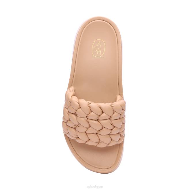 victoria geweven plateausandaal vrouwen huid sandalenASH PRRX43