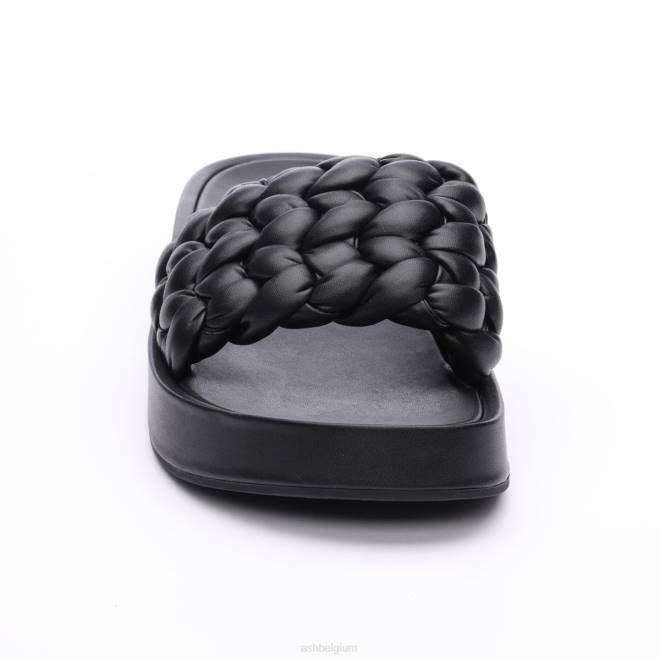 victoria geweven plateausandaal vrouwen zwart sandalenASH PRRX42