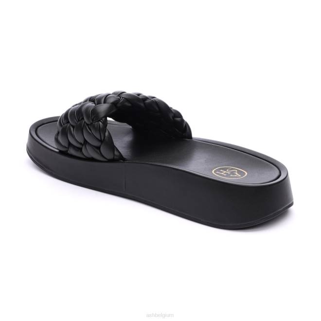 victoria geweven plateausandaal vrouwen zwart sandalenASH PRRX42