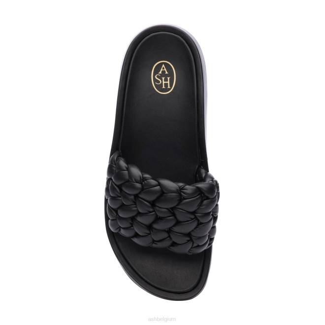 victoria geweven plateausandaal vrouwen zwart sandalenASH PRRX42