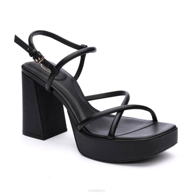 wanda bis sandaal met plateauzool en bandjes vrouwen zwart sandalenASH PRRX46